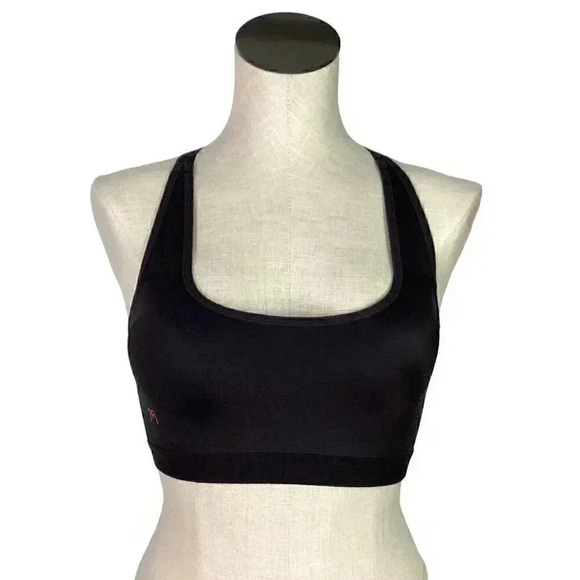 Ruby Ribbon Womens 32 Demiette sports Bra Black Removable Pads Adjustable 3042 - Picture 4 of 11